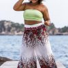 Plus Size HaremPants | Plus Size Floral Palazzo Style Harem Pants In White