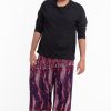 Men HaremPants | Plus Size Paisley Feathers Men'S Harem Pants In Purple