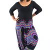 Plus Size HaremPants | Plus Size Dashiki Prints 2-In-1 Jumpsuit Harem Pants In Black