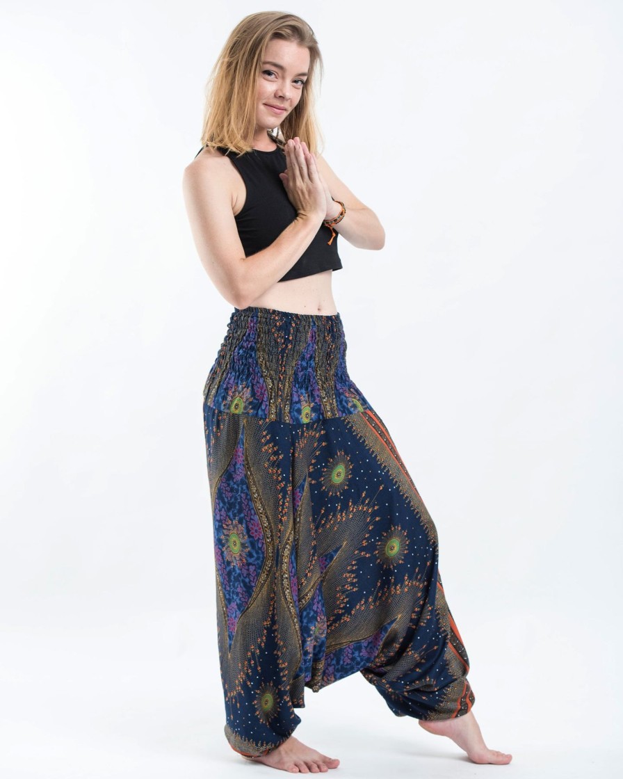 Women HaremPants | Peacock Eye 2-In-1 Jumpsuit Harem Pants In Navy