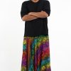 Plus Size HaremPants | Plus Size Rainbow Elephant Drop Crotch Men'S Elephant Pants In Purple