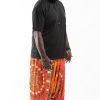 Plus Size HaremPants | Plus Size Tribal Chakras Drop Crotch Men'S Harem Pants In Orange