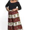 Women HaremPants | Plus Size Elephant Bliss Palazzo Style Elephant Pants In Red