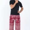 Men HaremPants | Marble Elephant Men'S Elephant Pants In Red