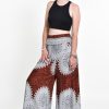 Women HaremPants | Marble Mandalas Palazzo Style Harem Pants In Brown