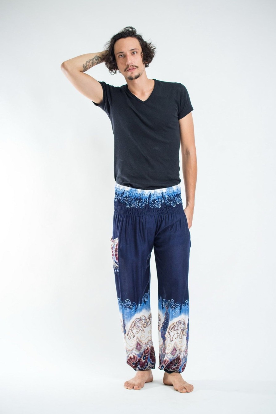 Men HaremPants | Solid Top Elephant Men'S Elephant Pants In Blue