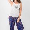 Women HaremPants | Super Soft Sure Design Women'S Tank Tops Star Mandala White