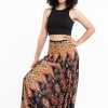 Women HaremPants | Peacock Paisley 2-In-1 Jumpsuit Harem Pants In Black