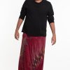 Plus Size HaremPants | Plus Size Diamond Peacock Drop Crotch Men'S Harem Pants In Red