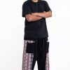 Men HaremPants | Plus Size Elephant Aztec Cotton Men'S Harem Pants In Black