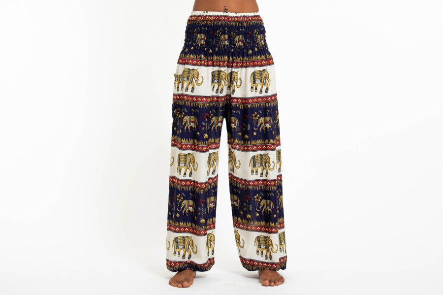 Women HaremPants | Elephant Bliss Women'S Elephant Pants In Navy