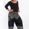 Plus Size HaremPants | Plus Size Floral Mandalas Women'S Harem Pants In Black