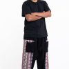 Plus Size HaremPants | Plus Size Elephant Aztec Cotton Men'S Harem Pants In Black