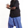 Plus Size HaremPants | Plus Size Hill Tribe Elephant Men'S Elephant Pants In Blue