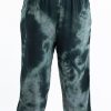 Men HaremPants | Plus Size Tie Dye Drawstring Men'S Yoga Massage Pants In Dark Teal