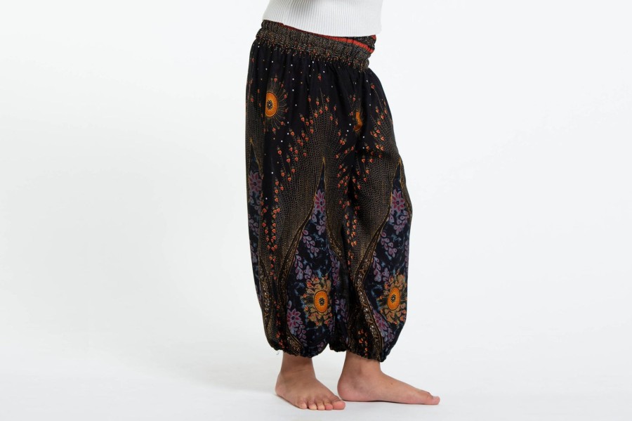 Kids HaremPants | Peacock Eye Kids Harem Pants In Black