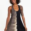 Women HaremPants | Tie Dye Cotton Tank Dress In 04 Black