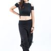 Women HaremPants | Women'S Cotton Side Drawstring Palazzo Pants In Black