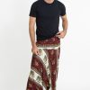 Men HaremPants | Elephant Bliss Drop Crotch Men'S Elephant Pants In Red