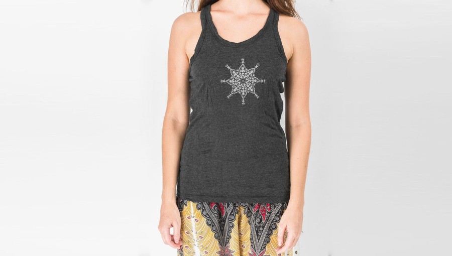 Women HaremPants | Super Soft Sure Design Women'S Tank Tops Star Mandala Black