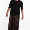 Men HaremPants | Plus Size Peacock Eyes Drop Crotch Men'S Harem Pants In Black