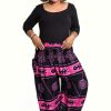 Women HaremPants | Plus Size Turtle Print Women'S Harem Pants In Pink