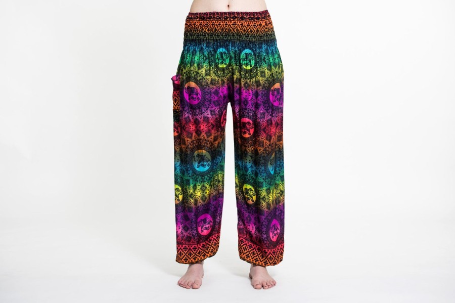 Women HaremPants | Rainbow Elephant Women'S Elephant Pants In Purple