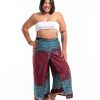 Plus Size HaremPants | Plus Size Geometric Mandalas Wrap Palazzo Style Harem Pants In Red