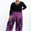 Plus Size HaremPants | Plus Size Paisley Mandalas Women'S Harem Pants In Purple