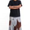 Plus Size HaremPants | Plus Size Marble Mandalas Drop Crotch Men'S Harem Pants In Brown