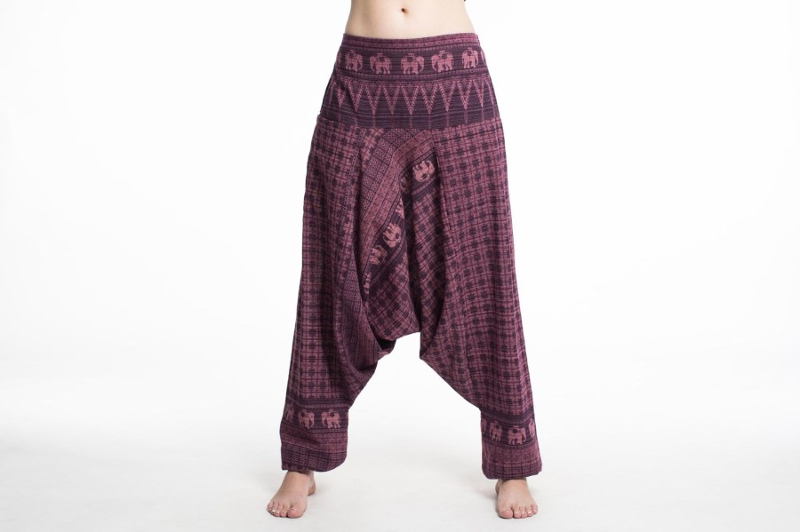 Women HaremPants | Hill Tribe Elephant Women'S Elephant Pants In Purple