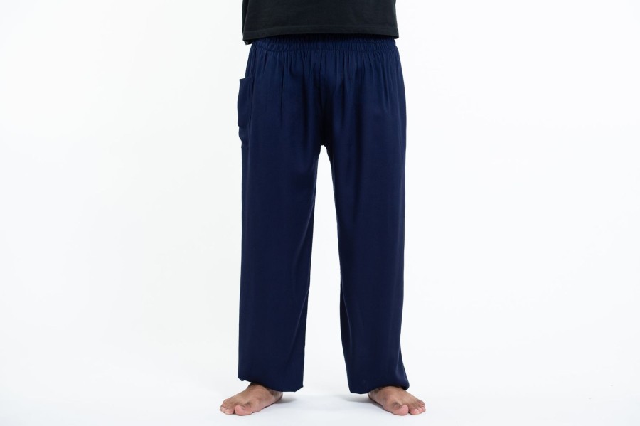 Plus Size HaremPants | Solid Color Men'S Tall Harem Pants In Blue