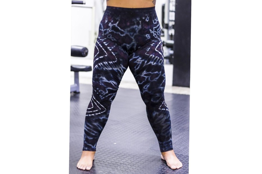 Plus Size HaremPants | Plus Size Diamond Tie Dye Cotton Leggings In Dark Brown