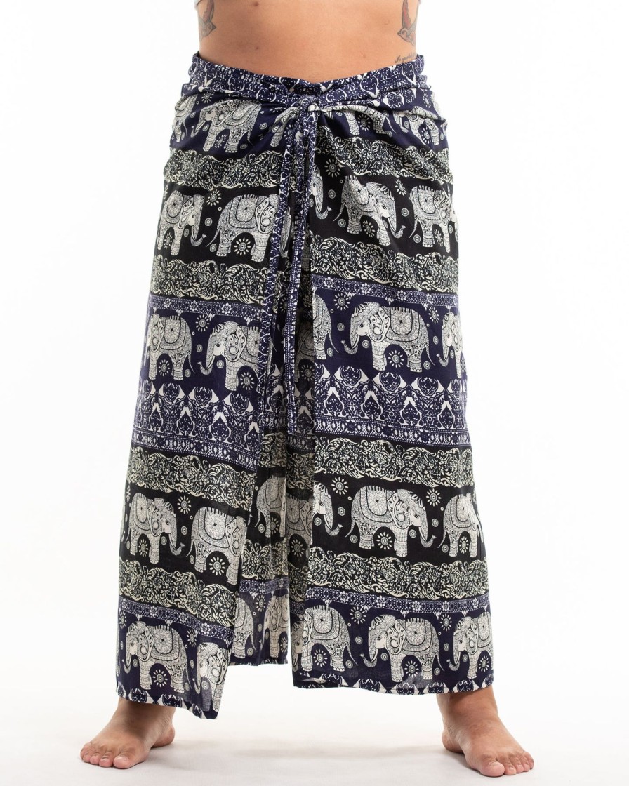 Plus Size HaremPants | Plus Size Divine Elephant Wrap Palazzo Style Harem Pants In Indigo