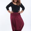 Women HaremPants | Plus Size Solid Color 2-In-1 Jumpsuit Harem Pants In Red