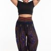 Plus Size HaremPants | Plus Size Peacock Eye Women'S Harem Pants In Navy