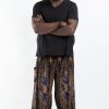 Plus Size HaremPants | Plus Size Peacock Eye Men'S Harem Pants In Black