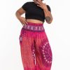 Plus Size HaremPants | Plus Size Tribal Chakras Women'S Harem Pants In Pink