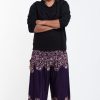 Men HaremPants | Plus Size Vines Men'S Harem Pants In Purple