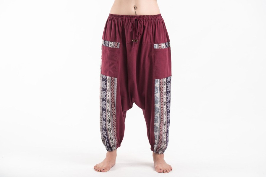 Women HaremPants | Elephant Aztec Cotton Women'S Harem Pants In Red