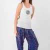 Women HaremPants | Super Soft Sure Design Women'S Tank Tops Om Mandala White