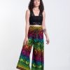 Women HaremPants | Rainbow Elephant Wrap Palazzo Style Elephant Pants In Green