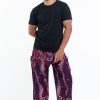 Men HaremPants | Paisley Feathers Men'S Harem Pants In Purple