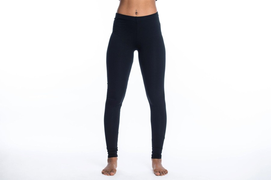 Women HaremPants | Solid Color Cotton Leggings In Black