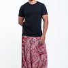 Men HaremPants | Tribal Prints Drop Crotch Men'S Harem Pants In Red