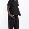 Plus Size HaremPants | Plus Size Genie Men'S Cotton Harem Pants In Black