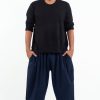 Men HaremPants | Plus Size Genie Men'S Cotton Harem Pants In Navy