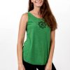 Women HaremPants | Loose Soft Vintage Style Women'S Tank Tops Om Green