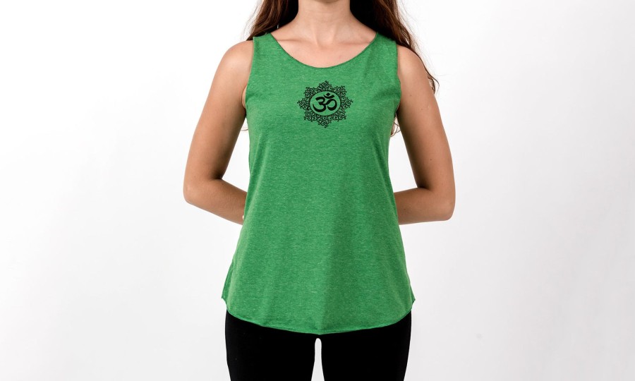 Women HaremPants | Loose Soft Vintage Style Women'S Tank Tops Om Green