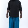 Men HaremPants | Plus Size Solid Color Men'S Harem Pants In Aqua Blue